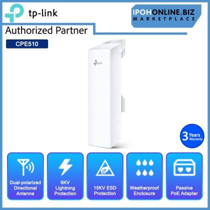 Tp-Link Pharos CPE510 5GHz 300Mbps 13dBi Outdoor CPE